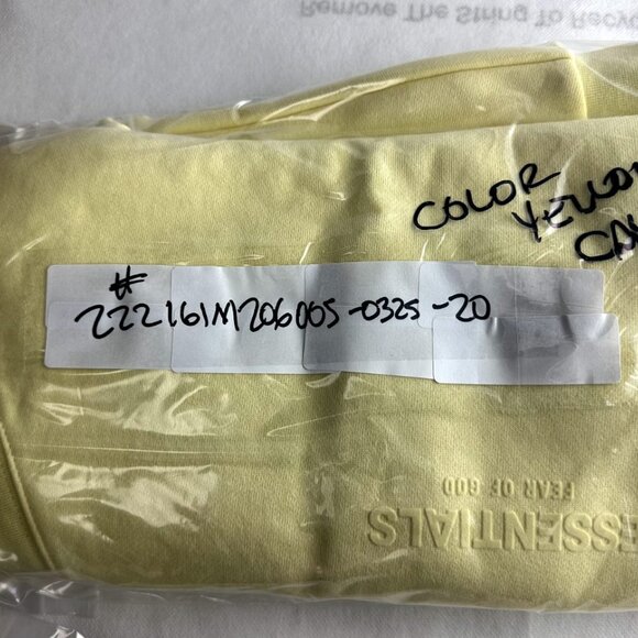 Fear of God ESSENTIALS Yellow CANARY V-Neck Vest Cotton-blend fleece vest - Picture 2 of 2